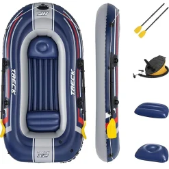 CANOTTO GOMMONE GONFIABILE TRECK X2 255X127X36 CM CON REMI POMPA A PEDALE 61068