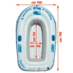 CANOTTO GONFIABILE 198 X 117 CM LAGUNA 2 POSTI MARE FIUME BIANCO AZZURRO