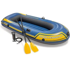 CANOTTO GONFIABILE CHALLENGER 2 SET 236X114X41 CM MARE GOMMONE REMI POMPA 68367