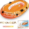 CANOTTO GONFIABILE GOMMONE 143X86CM VOYAGER BOAT 1 POSTO MARE FIUME ARANCIONE
