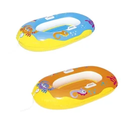 CANOTTO GONFIABILE PER BAMBINI GRANCHIO FELICE PESCI 119 X 79 CM 2 COLORI 34009