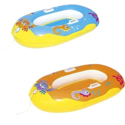 CANOTTO GONFIABILE PER BAMBINI GRANCHIO FELICE PESCI 119 X 79 CM 2 COLORI 34009