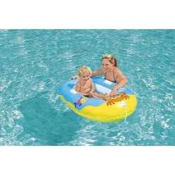 CANOTTO GONFIABILE PER BAMBINI GRANCHIO FELICE PESCI 119 X 79 CM 2 COLORI 34009