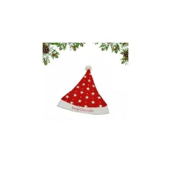 CAPPELLINO CAPPELLO DI BABBO NATALE PER BAMBINI CON STELLINE ADDOBBI NATALIZI