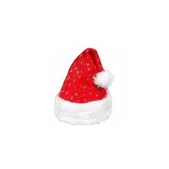 CAPPELLO CAPPELLINO BABBO NATALE GLITTERATO ROSSO ABBIGLIAMENTO NATALIZIO