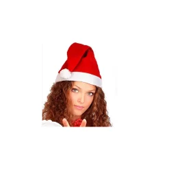 CAPPELLO CAPPELLINO BABBO NATALE IN VELLUTO SANTA CLAUS COLORE ROSSO