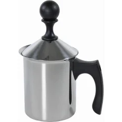 CAPPUCCINIERA CON DOPPIO FILTRO 3 TAZZE DA 40 CL IN ACCIAIO UTENSILE COLAZIONE