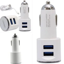 CARICABATTERIA CARICATORE DOPPIO AUTO Q-A36 CORRENTE TOTALE 2,4A CON 2 PORTE USB