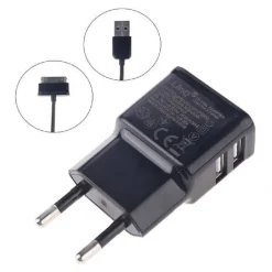 CARICABATTERIA CASA 2 USB 2.1A SM-P2000 PER SAMSUNG GALAXY TAB P1000 P3100 P5100