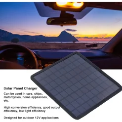 CARICABATTERIA DA PANNELLO SOLARE DA 6W 18V DA AUTO PORTATILE DA 12V RICARICA