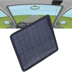 CARICABATTERIA DA PANNELLO SOLARE DA 6W 18V DA AUTO PORTATILE DA 12V RICARICA