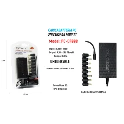 CARICABATTERIA PC UNIVERSALE 70W NOTEBOOK PC ADATTATORE 9,5V-20V MAXTECH PC-CA008