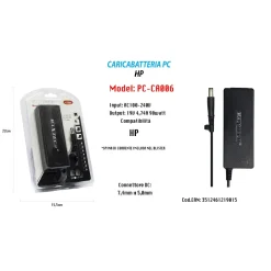 CARICABATTERIA 19V 4,74A 90W PER NOTEBOOK HP PC ALIMENTATORE MAXTECH PC-CA006