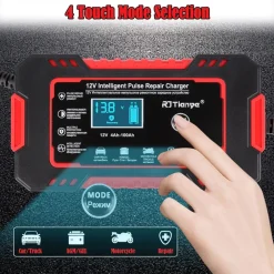 CARICABATTERIE AUTO 6A 12V MANTENITORE BATTERIA COMPENSAZIONE TEMPERATURA MOTO TOSAERBA BARCA