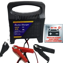 CARICABATTERIE BATTERIA PIOMBO PER MOTO SCOOTER CON VOLTAGGIO DA 12V 6 AMPERE