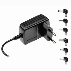 CARICABATTERIE DA RETE FISSA CONNETTORE DC 12VOLT-2000MA 8 PEZZI MAXTECH CA-S017S