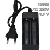 CARICABATTERIE DOPPIO PILE RICARICABILI 18650 AC 220V 3.7 V LI-ION BATTERIA