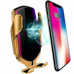 CARICABATTERIE PER AUTO WIRELESS SUPPORTO SMARTPHONE R1 CON SENSORE DI APERTURA