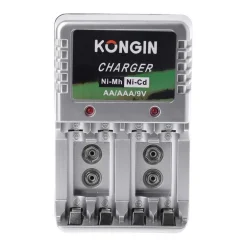 CARICABATTERIE PER BATTERIE PILE RICARICABILI CARICA BATTERIA AA AAA 9V NI-MH CD