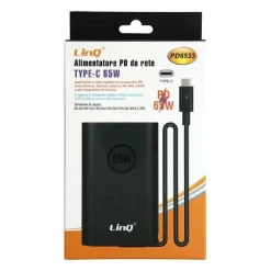 CARICABATTERIE PER COMPUTER PORTATILI ALIMENTATORE DA RETE PD TYPE-C 65 W PD6533
