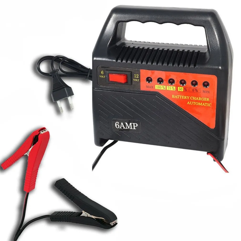 CARICABATTERIE PROFESSIONALE 6V 12V AUTO MOTO CAMPER BARCA 6A CARICABATTERIA