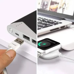 CARICABATTERIE WIRELESS MAGNETICO PER WATCH POTENZA 3W CAVO USB 1 METRO IP7766