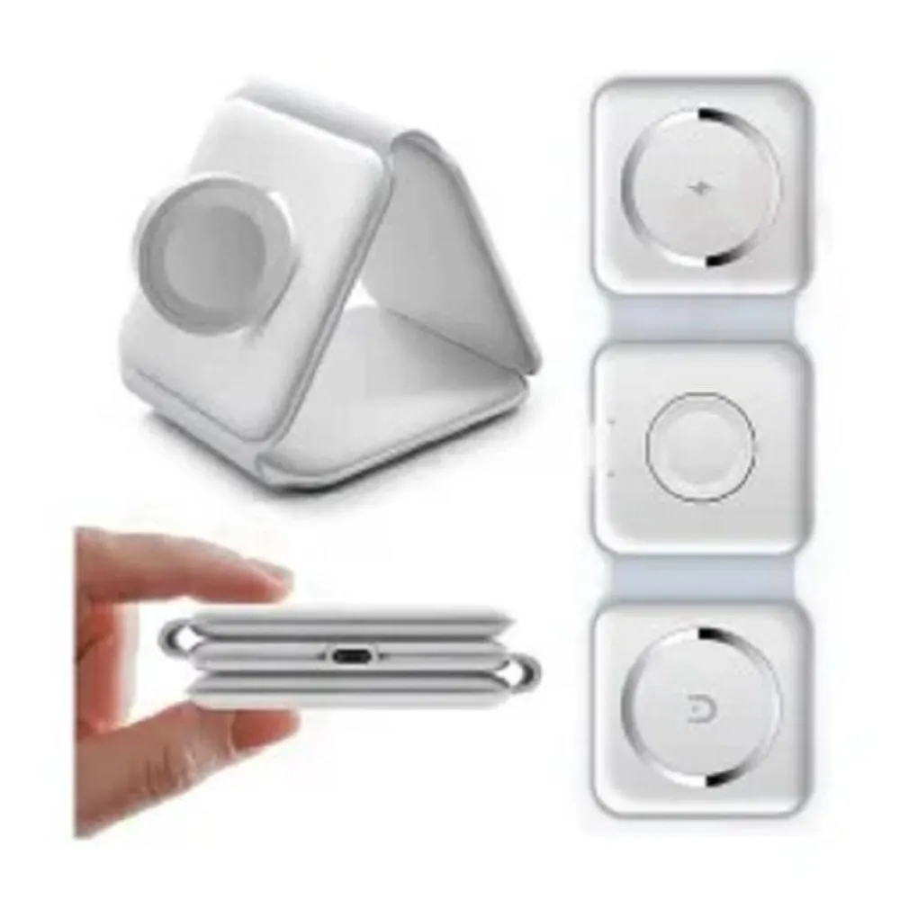 CARICABATTERIE WIRELESS MAGNETICO 15W 3IN1 QI SMARTPHONE AIRPODS SMARTWATCH C3546