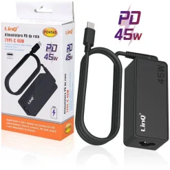 CARICATORE DI ALIMENTAZIONE PD DA RETE 45W TYPE-C PER NOTEBOOK SMARTPHONE PD4545