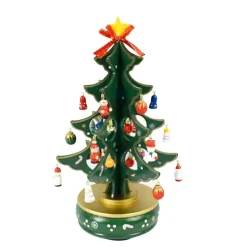CARILLON NATALIZIO ALBERO DI NATALE LEGNO CON ADDOBBI 29CM DECORAZIONI NATALIZIE