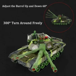 CARRO ARMATO TELECOMANDATO Q-WJ669 GIOCATTOLO CON TELECOMANDO EFFETTI SONORI LUCI