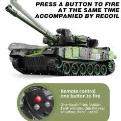 CARRO ARMATO TELECOMANDATO Q-WJ669 GIOCATTOLO CON TELECOMANDO EFFETTI SONORI LUCI