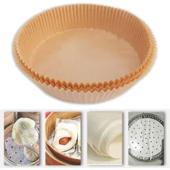 CARTA ROTONDA PERGAMENA PER ASSORBE OLIO FRITTURA FORNO FRIGGITRICE 16CM X 4,5CM