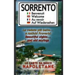 CARTE DA GIOCO NAPOLETANE SORRENTO VEDUTE PROVERBI GIOCO DI CARTE PATINATE