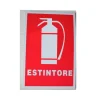 CARTELLO PRESENZA DI ESTINTORE SEGNALETICA SICUREZZA AVVERTIMENTO PLASTIFICATO