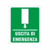 CARTELLO USCITA DI EMERGENZA SEGNALETICA DIREZIONALE SICUREZZA AVVERTIMENTO