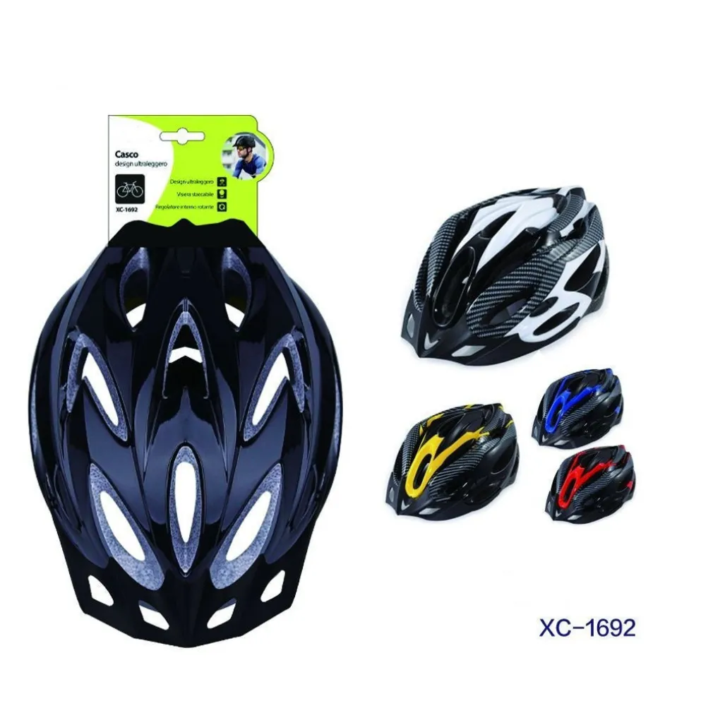 CASCO DESIGN ULTRALEGGERO CON VISIERA RIMOVIBILE REGOLATORE DI TAGLIA XC-1692