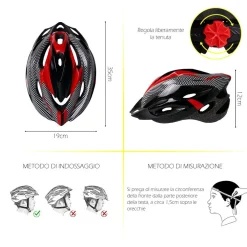 CASCO DESIGN ULTRALEGGERO CON VISIERA RIMOVIBILE REGOLATORE DI TAGLIA XC-1692