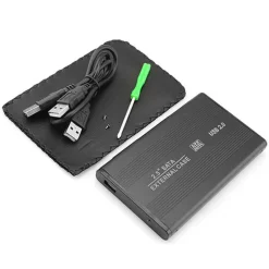 CASE BOX IN ALLUMINIO PER HARD DISK ESTERNO IDE 2.5 CON USB 2.0 CUSTODIA HDD