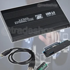 CASE BOX SLIM ESTERNO PER HARDISK HARD DISK HD 2.5" SATA USB 3.0 HDD 2,5"