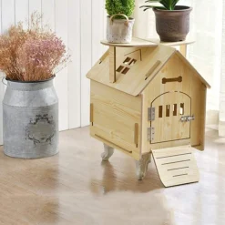 CASETTA CASA CUCCIA CANI GATTI ANIMALE DOMESTICO USO ESTERNO INTERNO 79X55X70CM