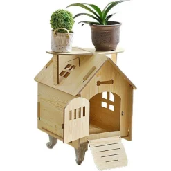 CASETTA CASA CUCCIA CANI GATTI ANIMALE DOMESTICO USO ESTERNO INTERNO 64X44X56CM