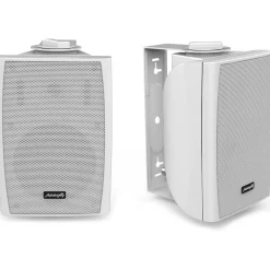 CASSA ACUSTICA SPEAKER CON SUPPORTO STAFFA A PARETE POTENZA 30W COLORE BIANCO