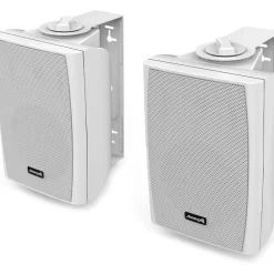 CASSA ACUSTICA SPEAKER CON SUPPORTO STAFFA A PARETE POTENZA 30W COLORE BIANCO