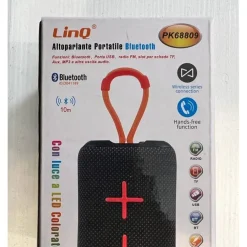 CASSA ALTOPARLANTE BLUETOOTH PORTATILE PK-68809 SUPPORTO USB FM AUX MP3 LUCE LED
