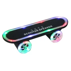 CASSA BLUETOOTH SPEAKER PORTATILE A FORMA DI SKATEBOARD LED AUX RICARICABILE
