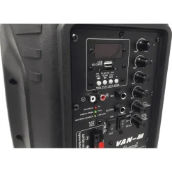 CASSA PORTATILE A TROLLEY 600 W BLUETOOTH USB RGB CON MICROFONO WIRELESS VAN-M