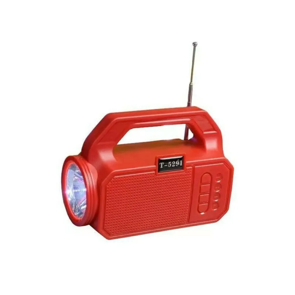 CASSA PORTATILE BLUETOOTH RADIO USB MICROSD 5W PANNELLO SOLARE TORCIA LED T-5291