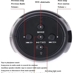 CASSA PORTATILE BLUETOOTH 5W STEREO BLUETOOTH LUCE A LED ALTOPARLANTE ESTERNO