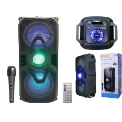 CASSA SPEAKER BLUETOOTH CON MICROFONO RADIO USB TF CARD ALTOPARLANTE LED MK-B11
