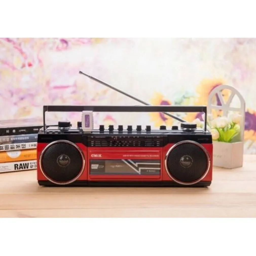 CASSA SPEAKER BLUETOOTH LETTORE MUSICASSETTE RADIO USB SD MP3 MK-132BT